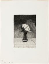 On the Dish, plate ten from In Dreams, 1879, Odilon Redon, French, 1840-1916, France, Lithograph on