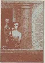 Cover/Frontispiece: verso of the second page, from To Edgar Poe, 1882, Odilon Redon, French,