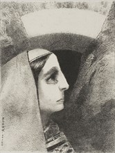 Before the Black Sun of Melancholy, Lenore Appears, plate two from To Edgar Poe, 1882, Odilon