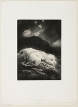 When Life Was Awakening in the Depths of Obscure Matter, plate 1 of 8 from Les Origines, 1883,