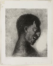 The Satyr with the Cynical Smile, plate 5 of 8 from Les Origines, 1883, Odilon Redon, French,