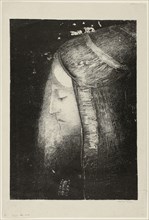 Profile of Light, 1886, Odilon Redon, French, 1840-1916, France, Lithograph in black on light gray