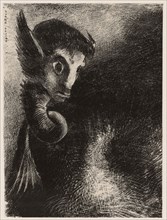 The Chimera Gazed at all Things with Fear, from Night, 1886, Odilon Redon, French, 1840-1916,