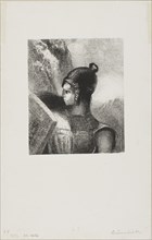 Brunnhilde, 1886, Odilon Redon, French, 1840-1916, France, Lithograph in black on white wove paper,