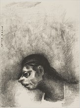 Through the Crack in the Wall, a Death’s Head Was Projected, from The Juror, 1887, Odilon Redon,