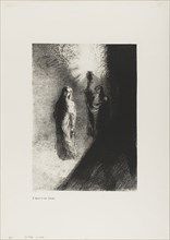 He Raises the Bronze Urn, plate 4 of 10, 1888, Odilon Redon, French, 1840-1916, France, Lithograph