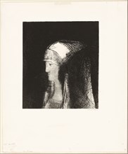 Druidess, 1891, published 1892, Odilon Redon, French, 1840-1916, France, Transfer lithograph on