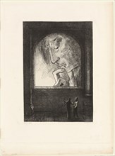 Light, 1893, Odilon Redon, French, 1840-1916, France, Lithograph in black on cream China paper laid