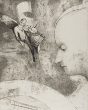 The Celestial Art, 1894, Odilon Redon, French, 1840-1916, France, Lithograph in black on off-white