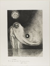 The Buddha, 1895, Odilon Redon, French, 1840-1916, France, Lithograph in black on ivory China paper