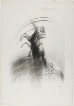 Centaur Taking Aim at the Clouds, 1895, Odilon Redon, French, 1840-1916, France, Lithograph in