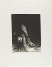 Flowers Fall and the Head of a Python Appears, plate 5 of 24, 1896, Odilon Redon, French,
