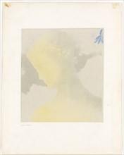 Beatrice, 1897, Odilon Redon, French, 1840-1916, France, Lithograph in yellow, blue, and green on