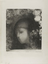 Child’s Head With Flowers, 1897, Odilon Redon, French, 1840-1916, France, Lithograph in black on