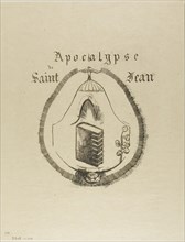 Cover-Frontispiece for the Apocalypse of St. John, 1899, Odilon Redon, French, 1840-1916, France,
