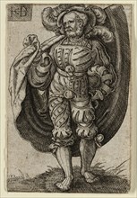 The Standard-Bearer, 1520/69, Jacob Binck, German, c. 1500-1569, Germany, Engraving in black on