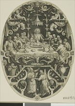 Last Supper, from Passion of Christ, 1575/1600, Jan Sadeler, the Elder (Flemish, 1550-1600), after