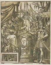 Mucius Scevola, 1608, Andrea Andreani (Italian, c. 1558-1629), after Baldessare Peruzzi (Italian,