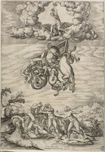 The Fall of Phaeton, c. 1540, Nicolas Beatrizet (French, 1515-after 1565), after Michelangelo