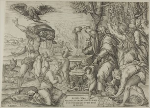 The Sacrifice of Iphigenia, 1553, Nicolas Beatrizet, French, 1515-after 1565, France, Engraving on