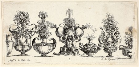 Plate Three from Raccolta di Vasi diversi di Stef. de la Bella Fiorentino, 1646, Johanna Sibylla