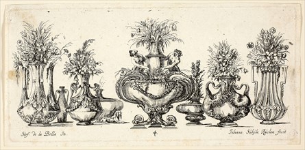 Plate Four from Raccolta di Vasi diversi di Stef. de la Bella Fiorentino, 1646, Johanna Sibylla