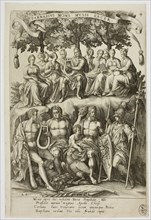 Parnassus, plate 4 from Parnassus Biceps, 1601, Robert Boissard (French, c. 1570–after 1597), after
