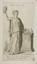 Thalia, Muse of Comedy, plate 14 from Parnassus Biceps, 1601, Johann Theodor de Bry (German,
