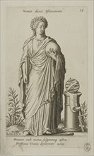 Urania, Muse of Astronomy, plate 15 from Parnassus Biceps, 1601, Johann Theodor de Bry (German,
