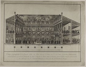 Side Elevation and Perspective of Grand Ballroom, n.d., Domenico Cagnoni, Italian, 18th century,
