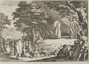 Saint Nicholas Preaching, n.d., Jacques Callot, French, 1592-1635, France, Etching on paper, 201 ×