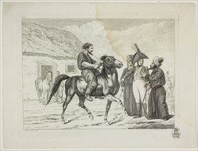 Riding School and Horses, 1806, Johann Adolph Darnstedt, German, 1769-1844, Germany, Etching on