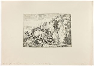 Herd Coming through an Arch of Rock, 1740, Christian Wilhelm Ernst Dietrich, German, 1712-1774,