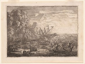 The Tempest, 1630, Claude Lorrain, French, 1600-1682, France, Etching on ivory laid paper, 124 ×