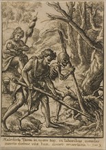 Adam Ploughing, 1651, Wenceslaus Hollar (Czech, 1607-1677), after Hans Holbein the younger (German,