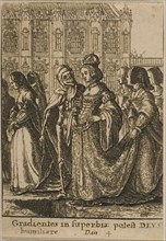 The Empress and Death, 1651, Wenceslaus Hollar (Czech, 1607-1677), after Hans Holbein the younger