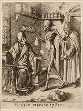 The Doctor and Death, 1651, Wenceslaus Hollar (Czech, 1607-1677), after Hans Holbein the younger