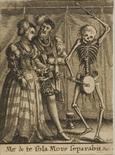 The Bridal Pair and Death, 1651, Wenceslaus Hollar (Czech, 1607-1677), after Hans Holbein the