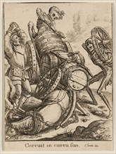 The Waggoner and Death, 1651, Wenceslaus Hollar (Czech, 1607-1677), after Hans Holbein the younger