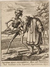 The Old Man and Death, 1651, Wenceslaus Hollar (Czech, 1607-1677), after Hans Holbein the younger