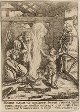 The Child and Death, 1651, Wenceslaus Hollar (Czech, 1607-1677), after Hans Holbein the younger