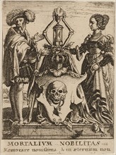Death’s Coat of Arms, 1651, Wenceslaus Hollar (Czech, 1607-1677), after Hans Holbein the younger