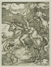 Abduction of Proserpine on a Unicorn, n.d., Hieronymous Hopfer (German active 1520-1550), after