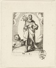 Sol, plate four from Der VII Planeten, n.d., Conrad Meyer, Swiss, 1618-1689, Switzerland, Etching