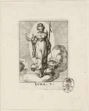 Luna, plate seven from Der VII Planeten, n.d., Conrad Meyer, Swiss, 1618-1689, Switzerland, Etching