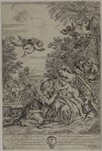 Flight into Egypt, 1647/66, Pier Francesco Mola, Italian, 1612-1666, Italy, Etching on ivory laid