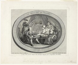 The Lunch at Ferney, 1775, Louis-Joseph Masquelier, French, 1744-1811, France, Engraving on paper,