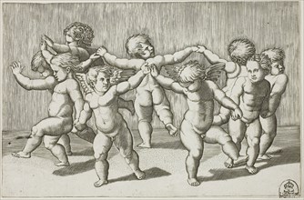 Dance of Cupids, 1517/20, Marcantonio Raimondi, Italian, c. 1480-1534, Italy, Engraving printed in