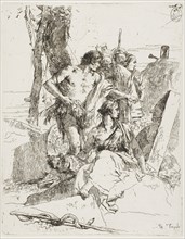The Discovery of the Tomb of Punchinello, from Scherzi, 1735–40, Giambattista Tiepolo, Italian,