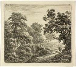 The Wanderer and His Dog, n.d., Anthoni Waterlo, Dutch, 1609-1690, Holland, Etching on paper, 124 x